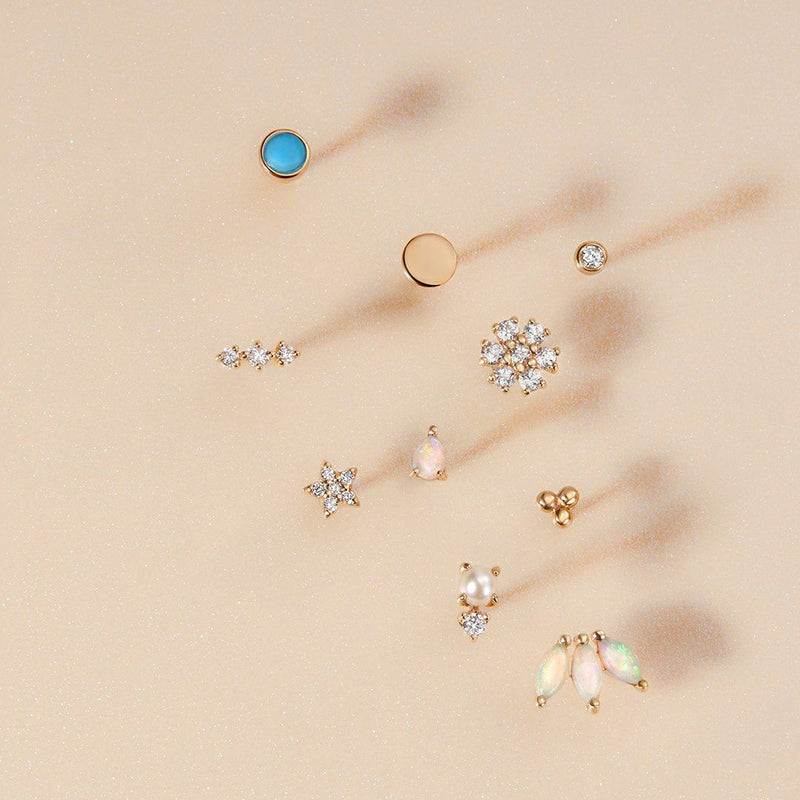 DEEVYNE | Triple Bubble Stud Earrings Perri Foia 