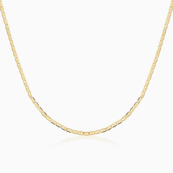 RHODEIA | Flat Mariner Link Chain Necklace Perri Foia 14K Gold Plated 