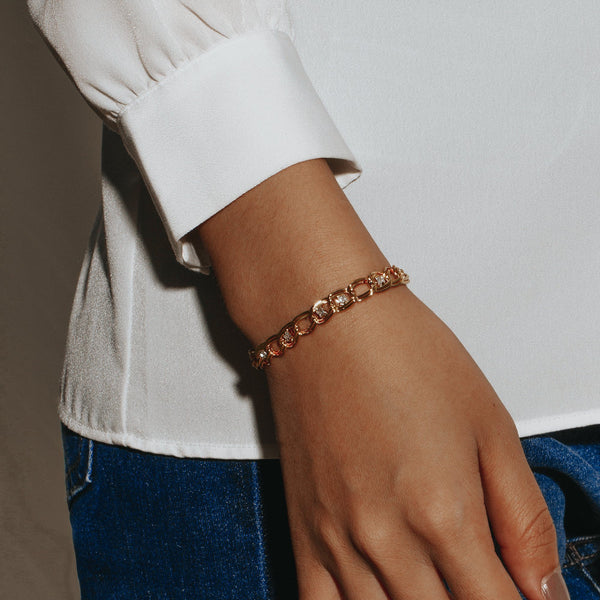 WILLOW | Zircon Studded Chain Link Bracelet Perri Foia 
