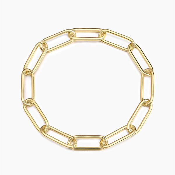 META | Paper Clip Chain Bracelet Perri Foia 14k Gold Plated 