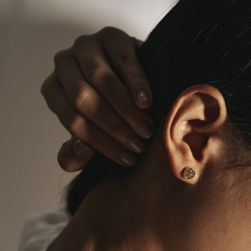 SOL | Textured Round Ear Studs Perri Foia 