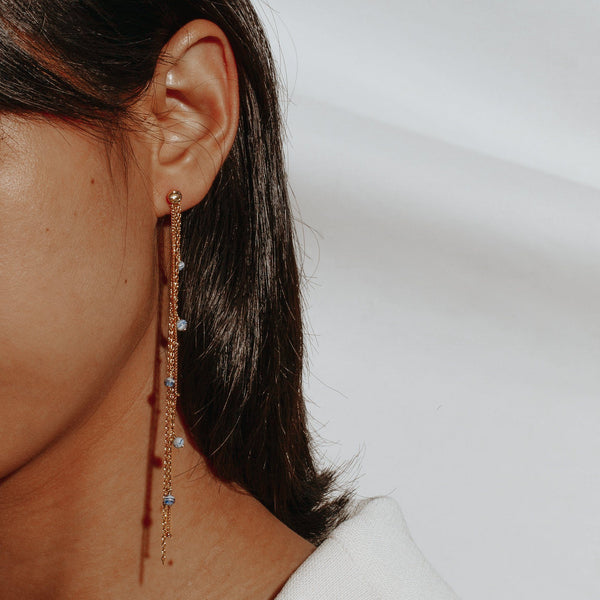 CAPRICCIO | Murano Glass Drop Chain Earrings Perri Foia 