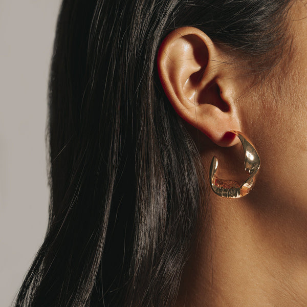 HOOPLA | Twisted Open Hoop Earrings Perri Foia 