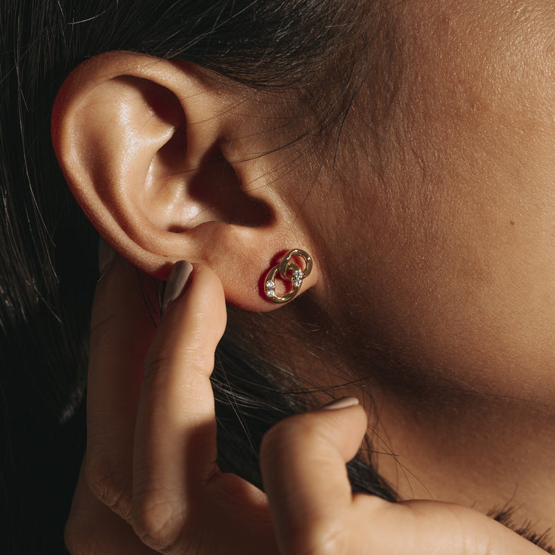 ACME | Small Zircon Double Hoop Earrings Perri Foia 