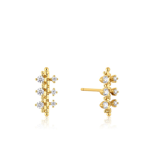 ELEGANTE | Gold Plated Zircon Earrings Perri Foia 