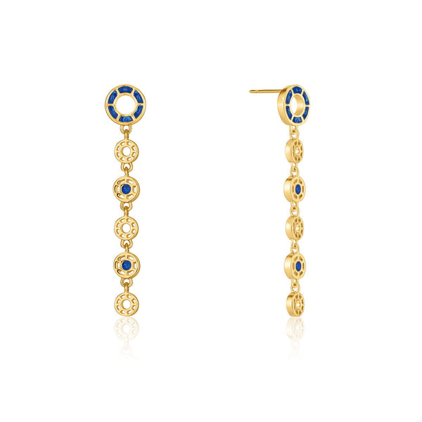 SWAY | Blue Enamel Dangle Earrings Perri Foia 