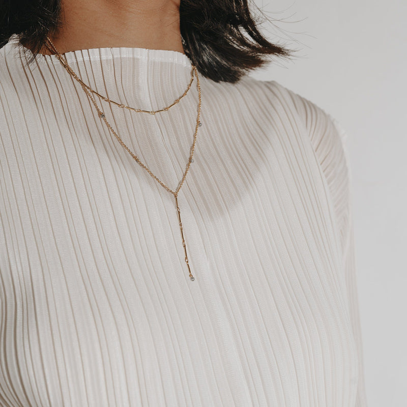 FELICITY | Double Chain Murano Glass Necklace Perri Foia 
