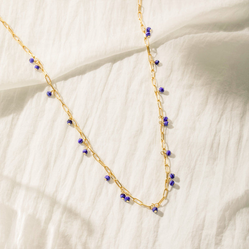AZUL | Link Chain Murano Glass Necklace Perri Foia 