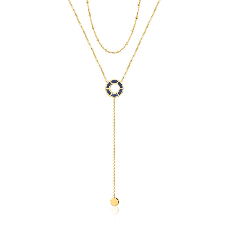 NEXUS | Double Chain Lapis Necklace Perri Foia 