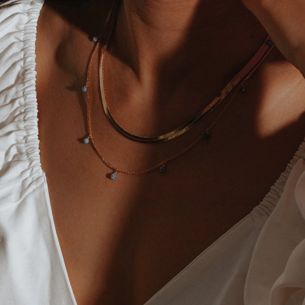 LITHE | Thick & Thin Double Chain Necklace Perri Foia 