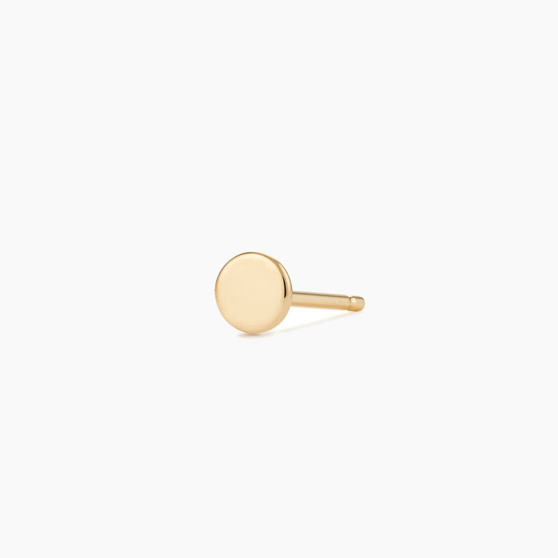 RIO | Disc Single Stud Earring Perri Foia 14K Solid Gold 