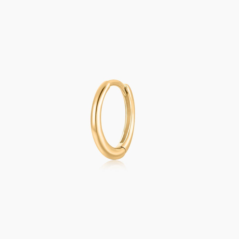 ARIA | 11mm Huggie Hoop Earring Perri Foia 14K Solid Gold 