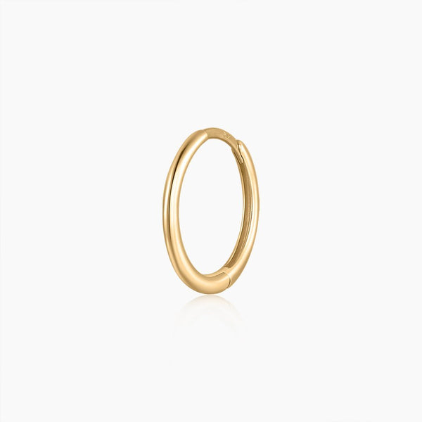 ARIA | 13mm Huggie Hoop Earring Perri Foia 14K Solid Gold 