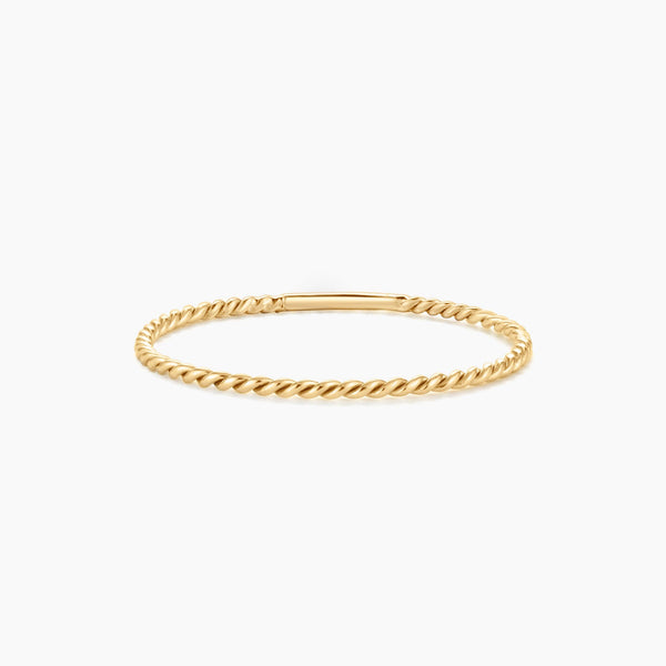 ERA | Twisted Rope Stacking Band Perri Foia 14K Solid Gold #6 