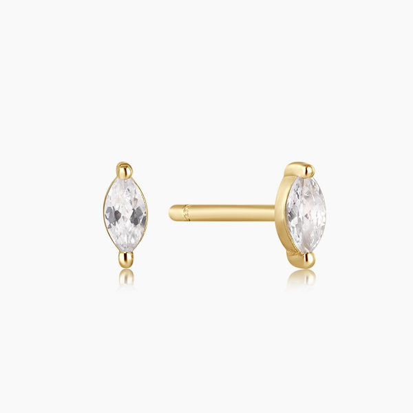 GALEN | Marquise Solitaire Studs Perri Foia Sterling Silver 