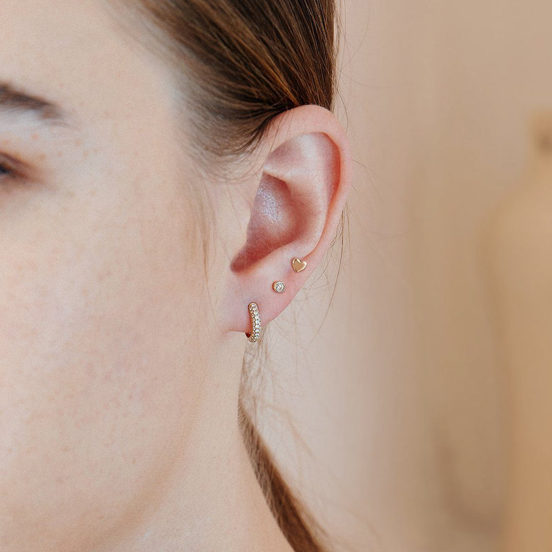 SIERRA | Bezel Diamond Single Stud Earring Perri Foia 