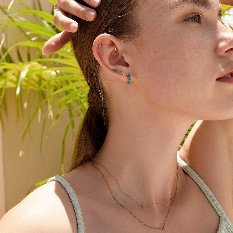 ARGYLE | Turquoise Solitaire Single Piercing Earring Perri Foia 