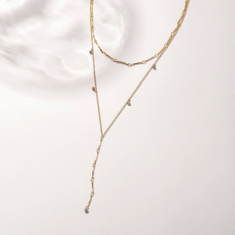 FELICITY | Double Chain Murano Glass Necklace Perri Foia 